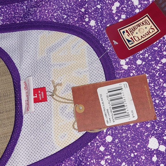 Hardwood Classics Lakers 'Jumbotron Sublimated Tank Lakers' Sz Large - Picture 3 of 6